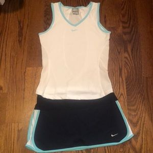 Nike Blues Tennis Tank & Skirt Set Xs
